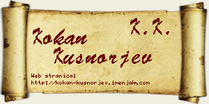 Kokan Kušnorjev vizit kartica